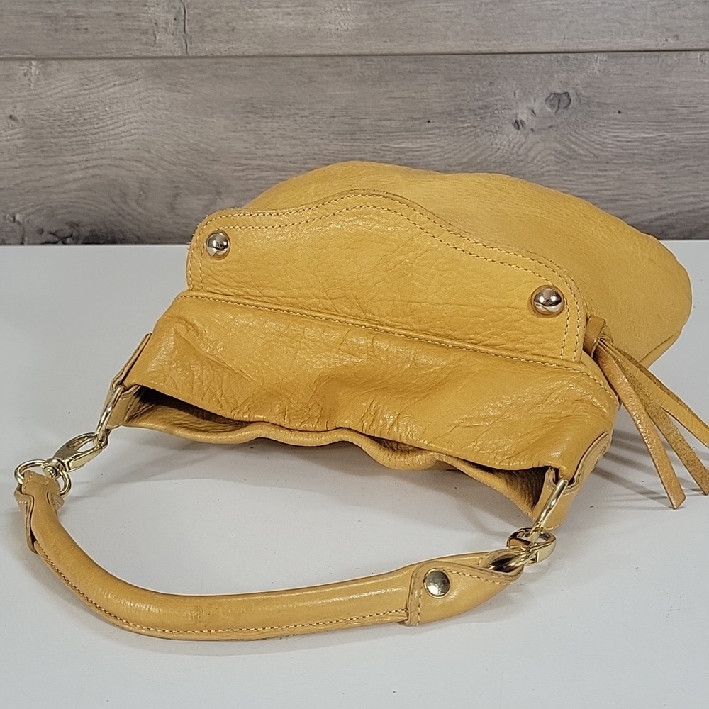 Pietro Alessandro Yellow Leather Handbag Purse Clutch Bag - Picture 6 of 12